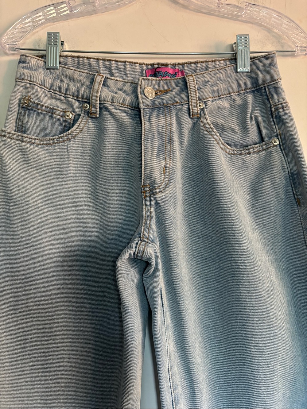 Edikted Light Wash Wide-Leg Jeans NWOT